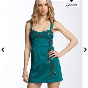 Free people teal mini cocktail dress
